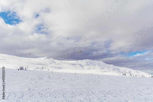 Beautiful Winter Snowy Mountain Landscape from Bulgaria ,Vitosha Mountain