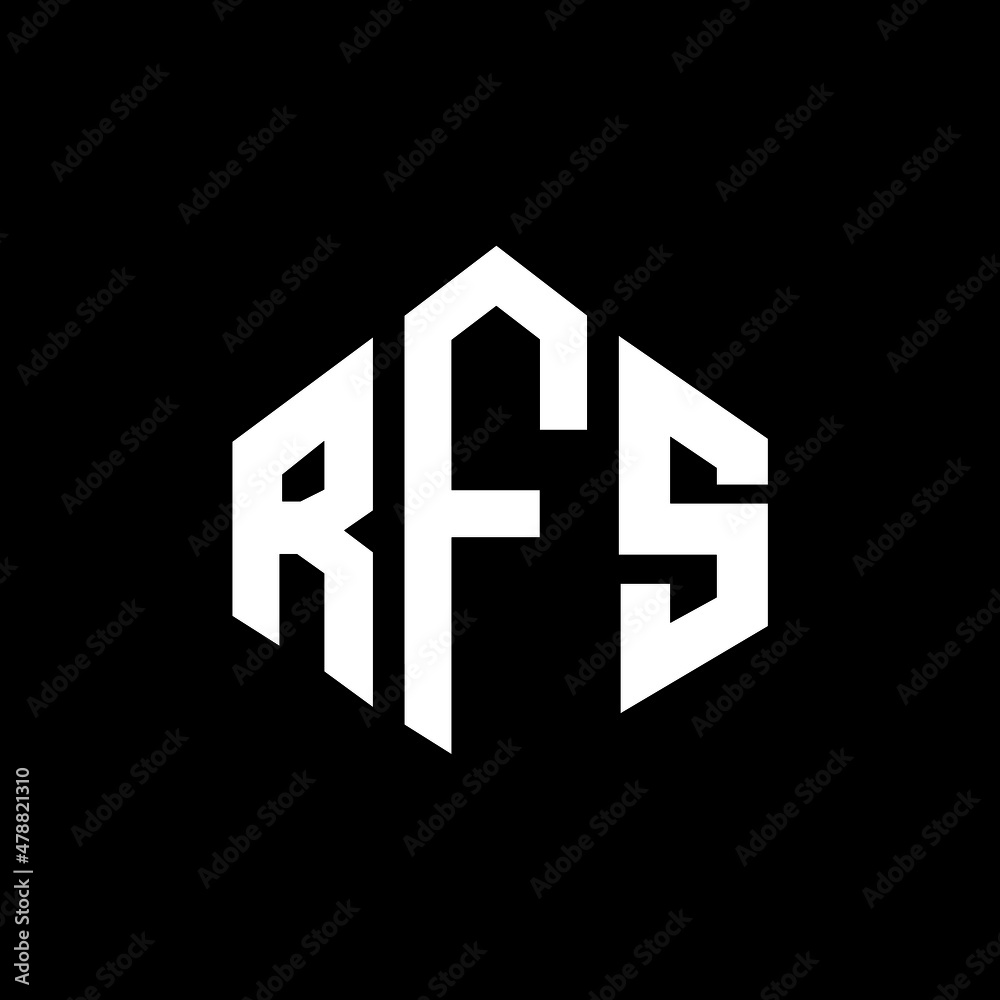 RFS letter logo design with polygon shape. RFS polygon and cube shape logo design. RFS hexagon vector logo template white and black colors. RFS monogram, business and real estate logo. RFS letter logo design with polygon shape. RFS polygon and cube shape logo design. RFS hexagon vector logo template white and black colors. RFS monogram, business and real estate logo.