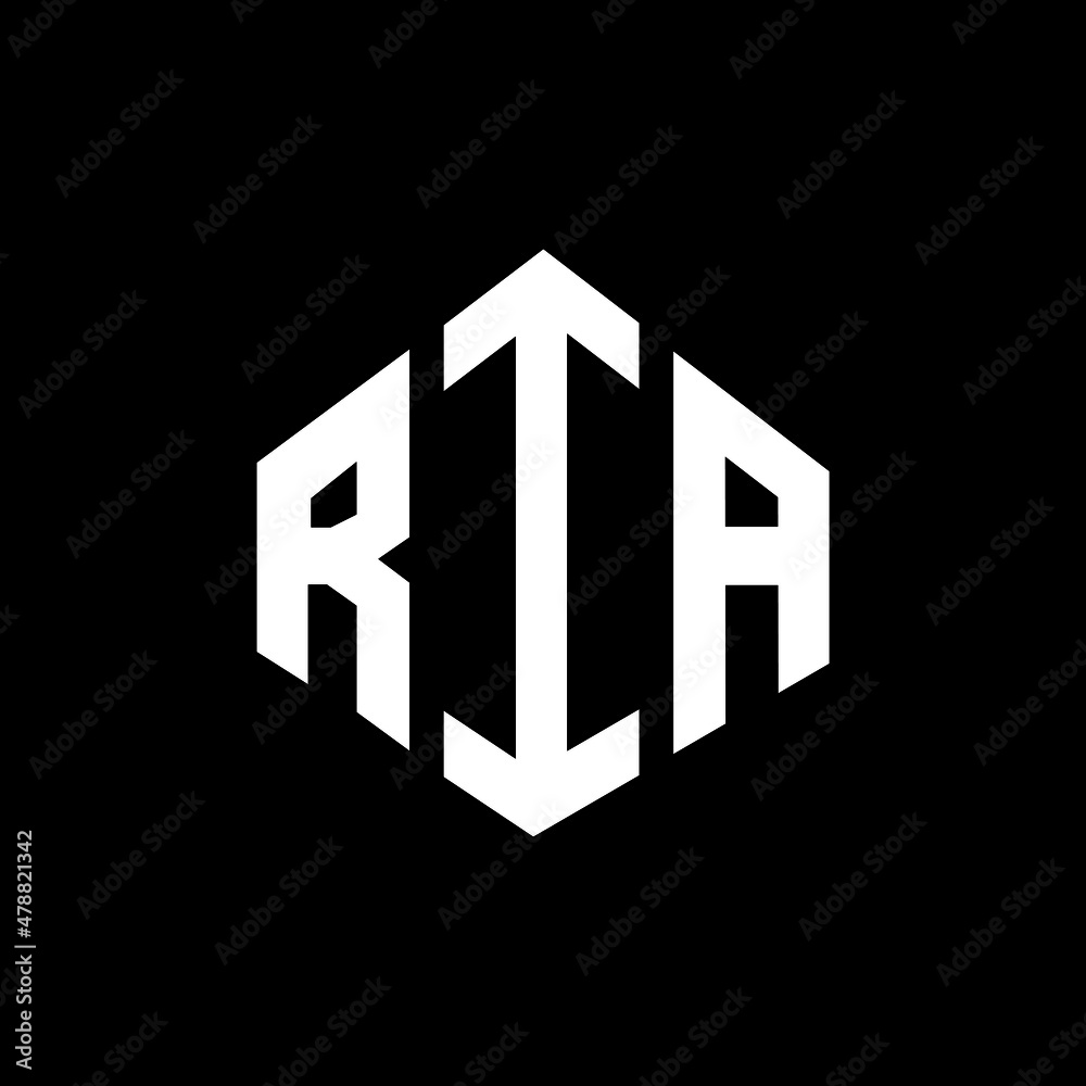 RIA letter logo design with polygon shape. RIA polygon and cube shape logo design. RIA hexagon vector logo template white and black colors. RIA monogram, business and real estate logo. RIA letter logo design with polygon shape. RIA polygon and cube shape logo design. RIA hexagon vector logo template white and black colors. RIA monogram, business and real estate logo.
