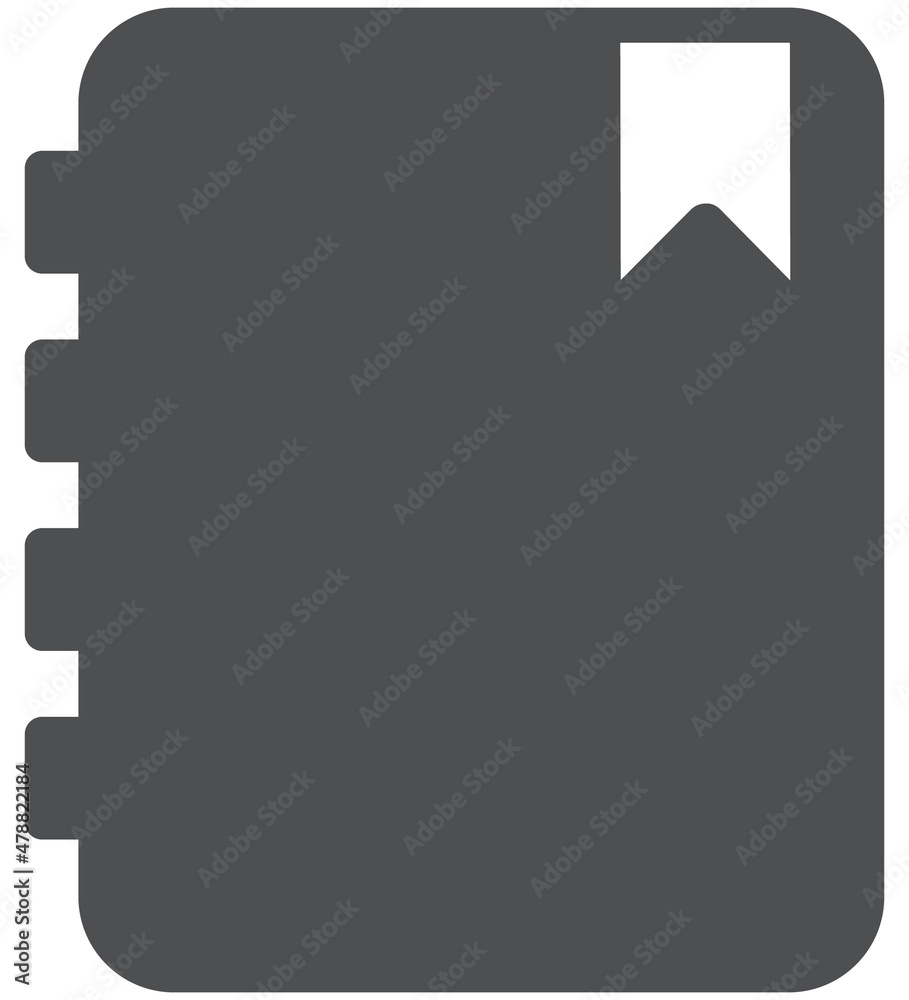black notebook icon sign on white black notebook icon sign on white