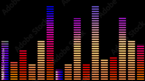 Digital equalizer bar graph illustration