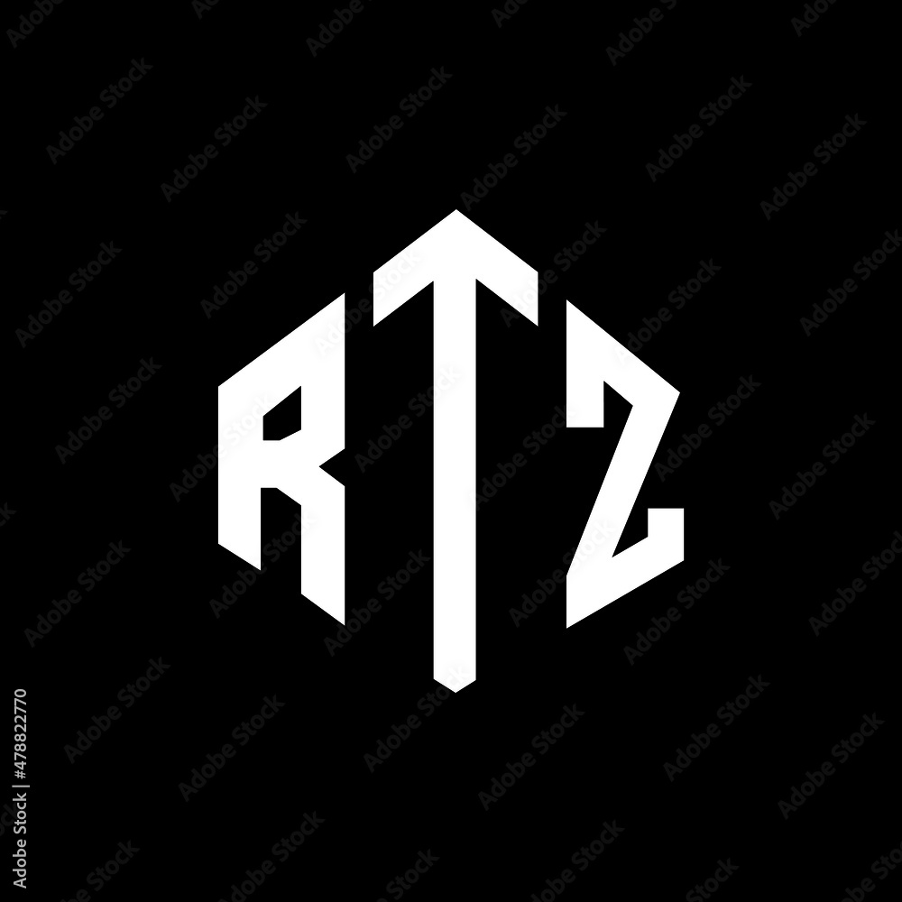 RTZ letter logo design with polygon shape. RTZ polygon and cube shape logo design. RTZ hexagon vector logo template white and black colors. RTZ monogram, business and real estate logo. RTZ letter logo design with polygon shape. RTZ polygon and cube shape logo design. RTZ hexagon vector logo template white and black colors. RTZ monogram, business and real estate logo.
