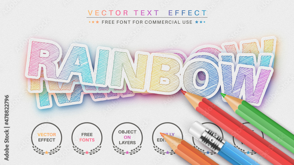 Unicorn Sticker - Editable Text Effect, Font Style Unicorn Sticker - Editable Text Effect, Font Style