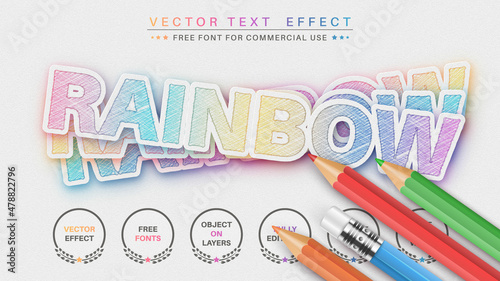 Unicorn Sticker - Editable Text Effect, Font Style