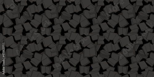 Opened books background. Seamless pattern. Vector. 開いた本のパターン