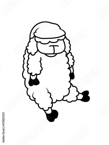 Schlaf Schaf Schlafmütze 