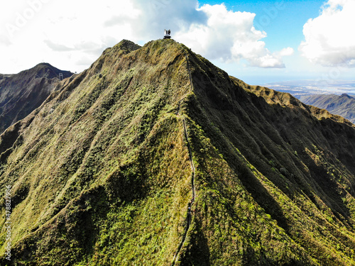 Принти на полотні The Stairway to Heaven AKA The Haiku Stairs Hike in Oahu, Hawaii.
