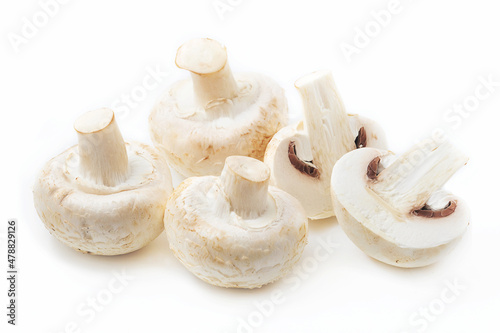 isolated champignons on a white background