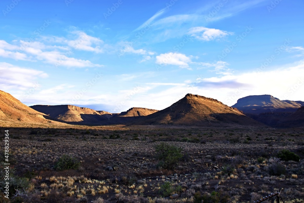 Landscape view of the Nuweveld portion of the great Karoo escarpment in South Africa.