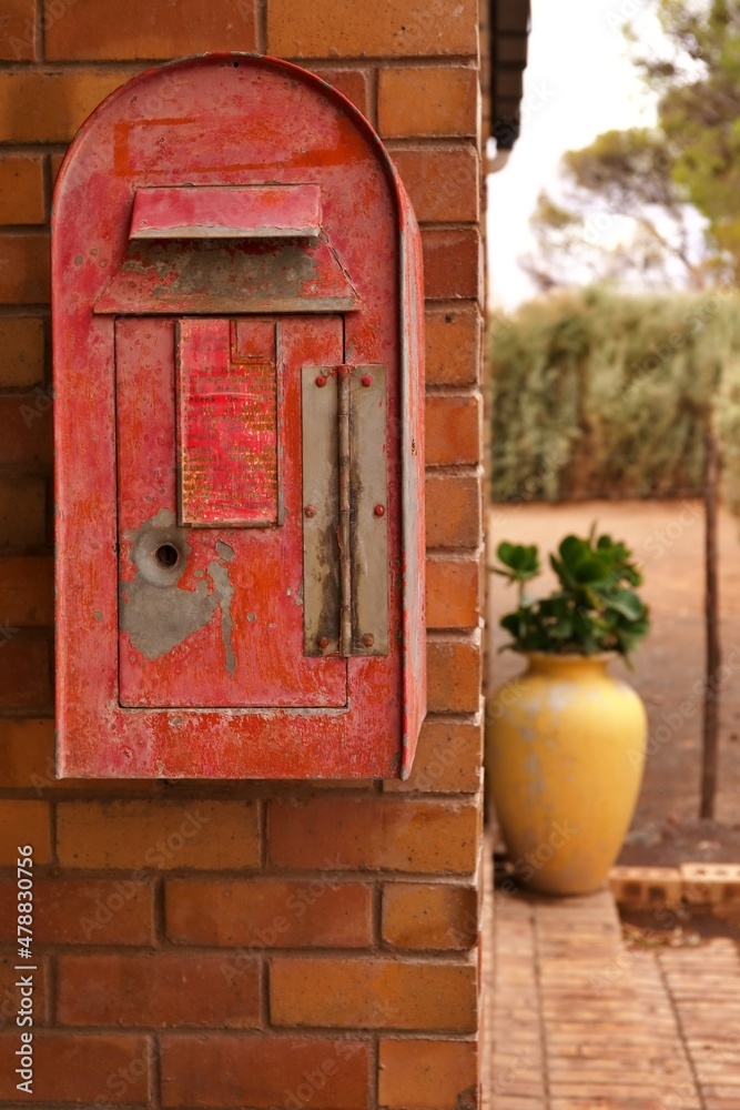 Old South African post box in Loxton, Karoo, South Africa Old South African post box in Loxton, Karoo, South Africa