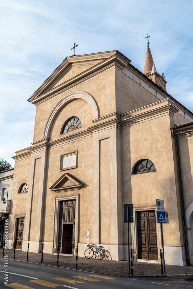 Beautiful church with bell tower in Cattolica