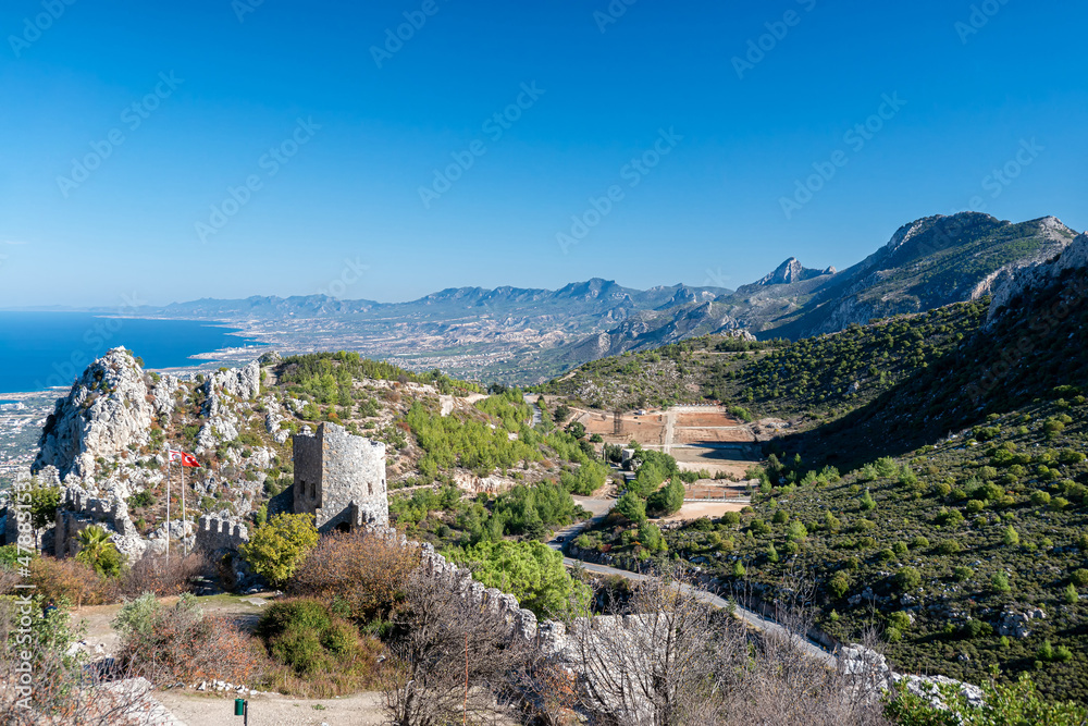 Saint Hilarion Castle and surroundings, Kyrenia, Cyprus