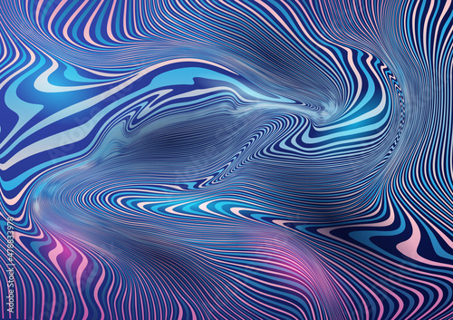 Abstract swirl colorful marble texture in violet and blue color. 3D plastic map relief background