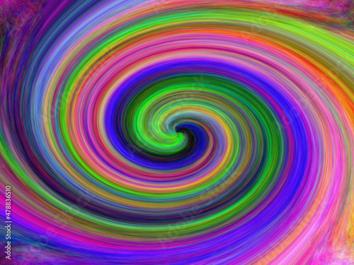 Multi colour swirl abstract background. Digitally rendered water or oil painting look.