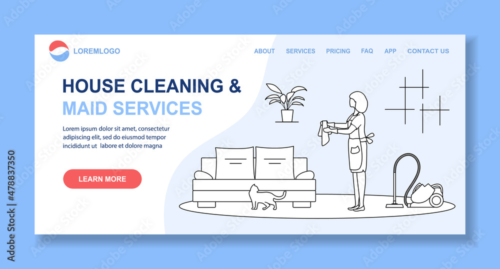 Vector Cleaning service Household Housekeeping