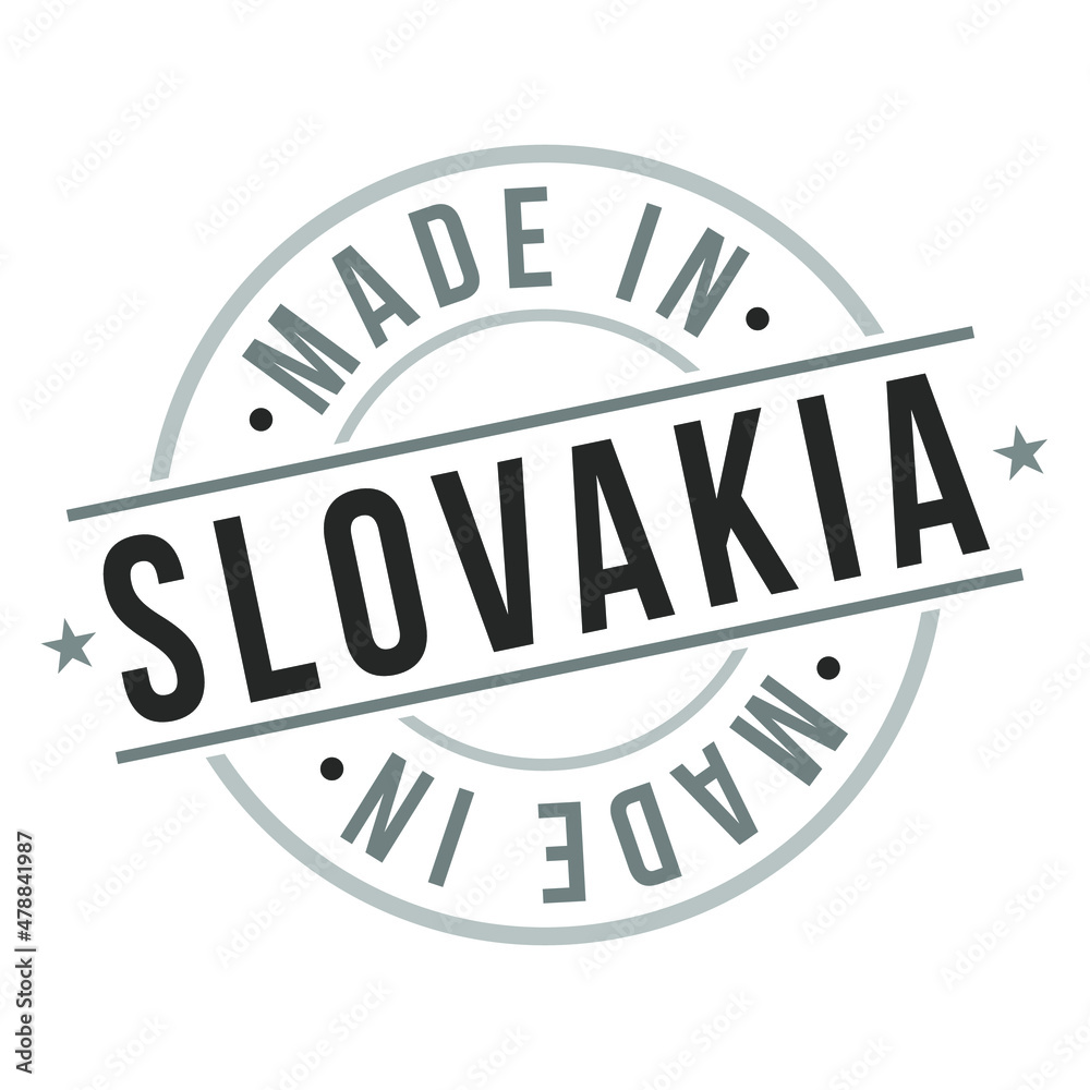 Made In Slovakia Stamp Logo Icon Symbol Design. Seal Badge National Product vector. Made In Slovakia Stamp Logo Icon Symbol Design. Seal Badge National Product vector.