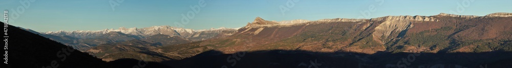 panoramique sur les montagnes de Digne