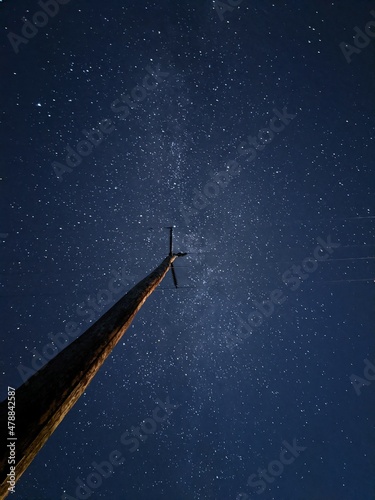 Night sky with stars, astrophotography 