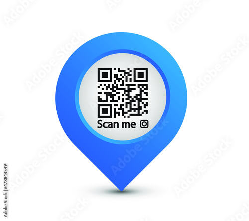 Scan me phone tag. Information icon vector. Bar code icon. Vector stock illustration.
