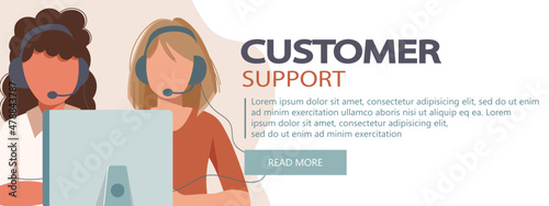 Live support concept. Business customer care service concept. Icon for contact us, support, help, phone call and website click. Flat vector illustration.	