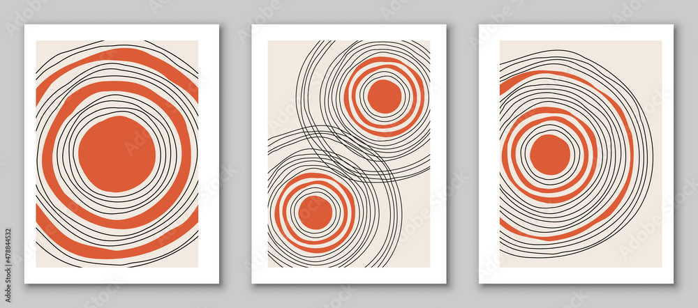Set of minimal geometric hand painted backgrounds. Design for poster, wall decoration, cover. EPS10 vector template with simple shapes Set of minimal geometric hand painted backgrounds. Design for poster, wall decoration, cover. EPS10 vector template with simple shapes