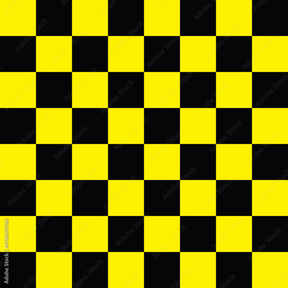yellow black checkerboard. Stripe pattern used for attention and warning, created with square shapes. and for all kinds of print, fabric, book cover, surface and web use yellow black checkerboard. Stripe pattern used for attention and warning, created with square shapes. and for all kinds of print, fabric, book cover, surface and web use