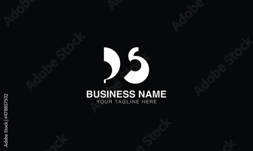 PS initials monogram letter text alphabet logo design