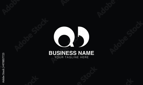 QD initials monogram letter text alphabet logo design photo