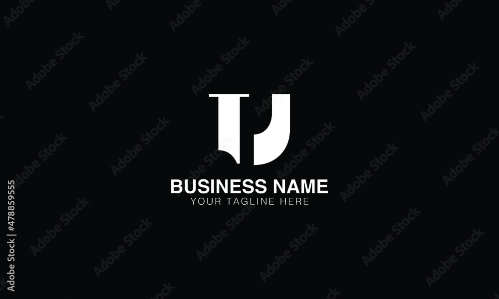TJ initials monogram letter text alphabet logo design Stock Vector ...