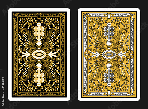 The reverse side of a playing card - back side reverse of playing cards pattern vector