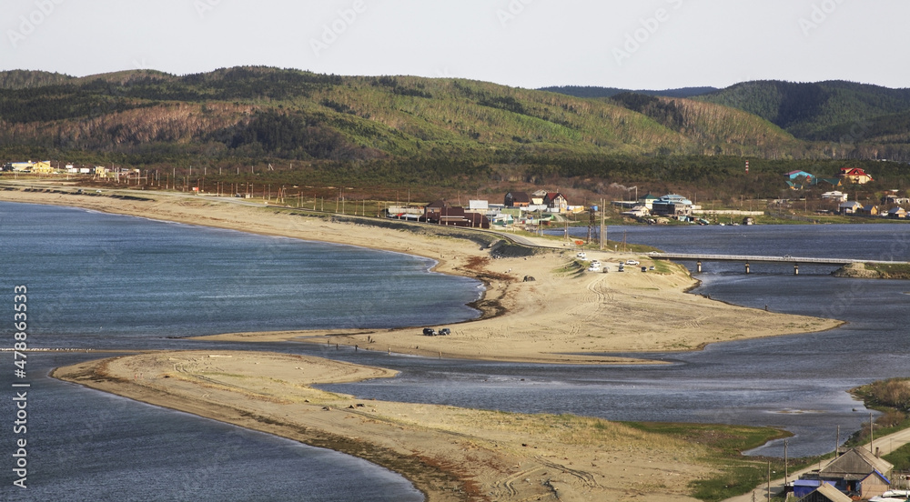 View of  Okhotsk. Puzin Peninsula. Sakhalin. Far East. Russia