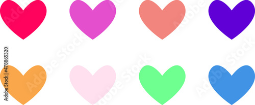 Hearts of different colors for Valentine's Day. Holiday.