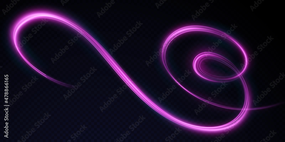 Light pink Twirl. PNG. Curve light effect of pink line. Luminous pink circle. Light pink pedistal, podium, platform, table. Vector PNG.