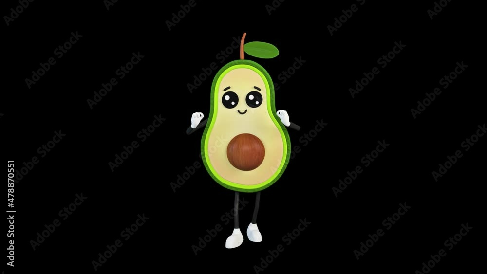 Avocado dancing an ice baby dance