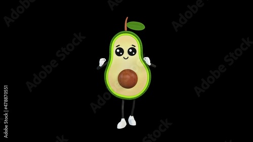 Avocado dancing an ice baby dance