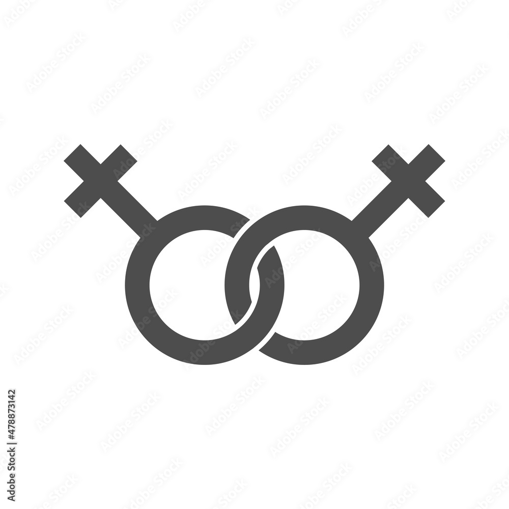 Heterosexual pair gender sign vector icon Heterosexual pair gender sign vector icon