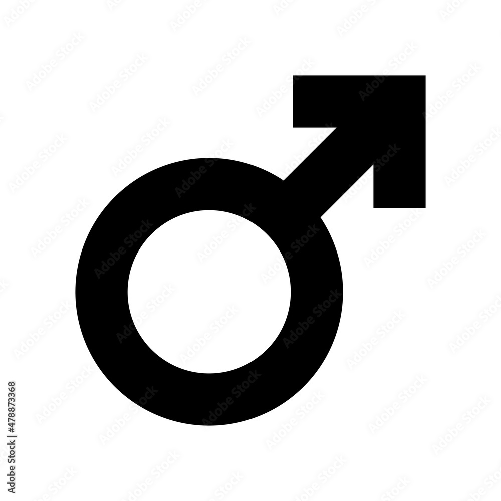 Male gender sign vector icon Male gender sign vector icon