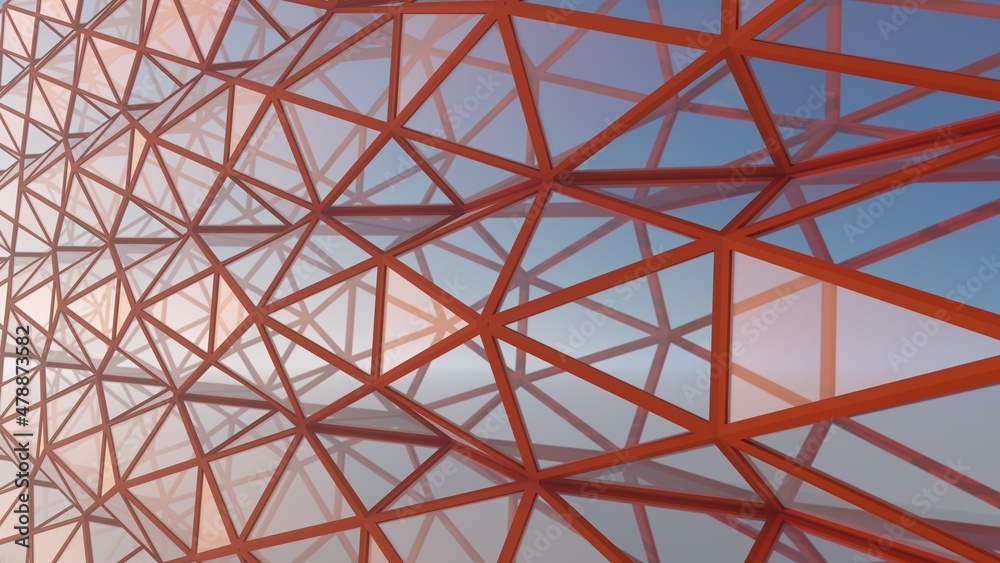 architectural construction lattice 3d rendering architectural construction lattice 3d rendering