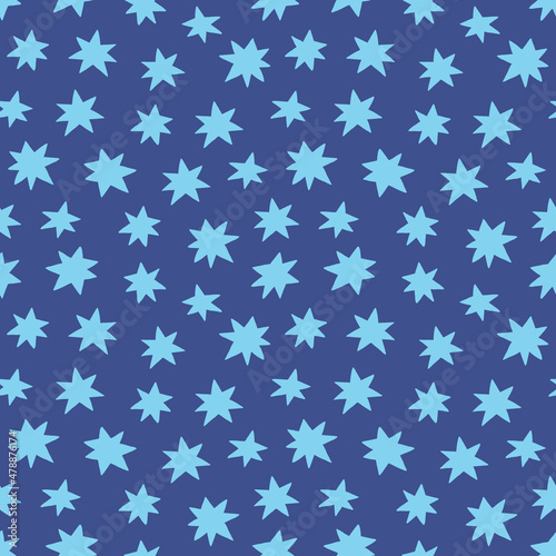 Star seamless pattern. Kid design. Vector illustration.