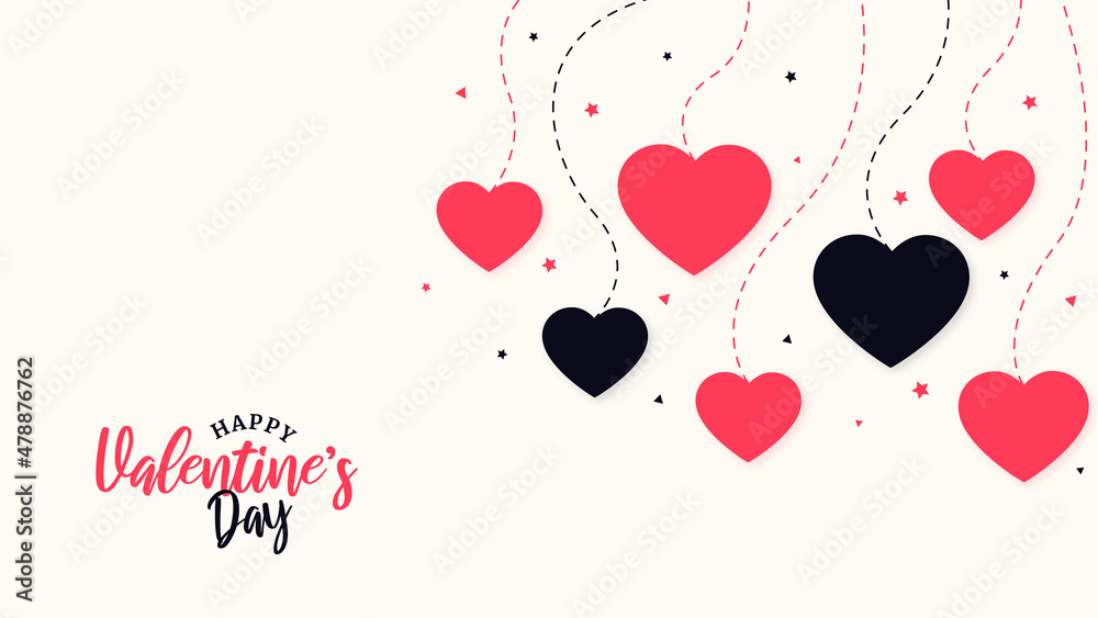 Happy Valentine Design Banner. Vector Illustrations
