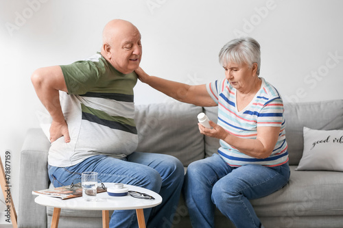 Senior man suffering from b...