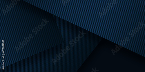 Dark blue lines technology futuristic background. Minimal banner design photo