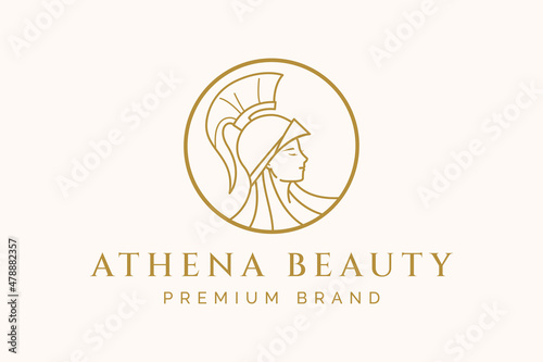 Beauty athena goddess logo brand photo