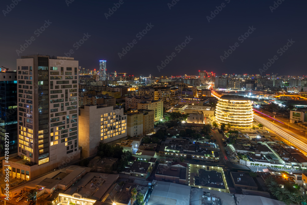 Fototapeta premium Aerial View of Salwa Road C ring Road Doha Qatar