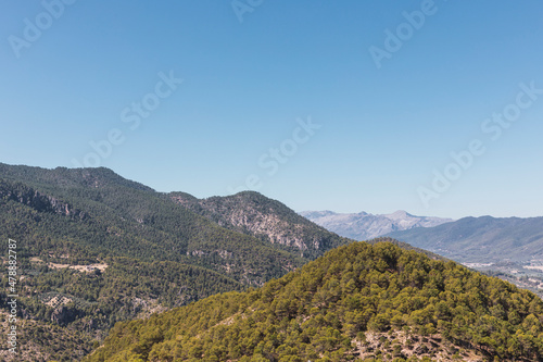 Panoramic view of the Sierra de segura in Jaen, Andalusia, Spain. photo