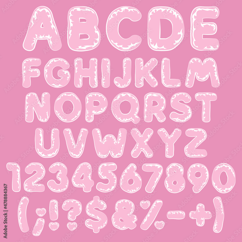 Alphabet, letters, numbers and signs made of plastic, polyethylene, cellophane. Set of isolated vector objects. Alphabet, letters, numbers and signs made of plastic, polyethylene, cellophane. Set of isolated vector objects.