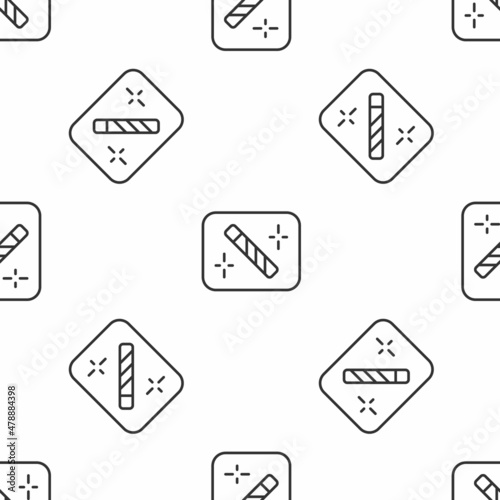 Grey line Photo retouching icon isolated seamless pattern on white background. Photographer, photography, retouch icon. Vector