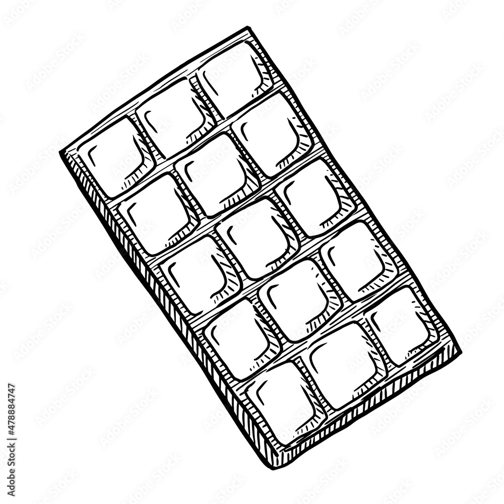 Chocolate vector illustration isolated on white background Chocolate vector illustration isolated on white background
