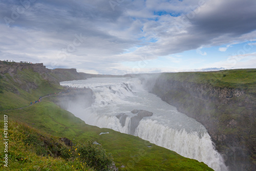 Gullfoss falls in summer season view  Iceland