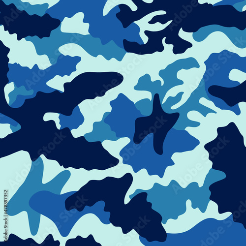 abstract navy blue sea army ocan field stripes camouflage pattern military background suitable for print clothing photo
